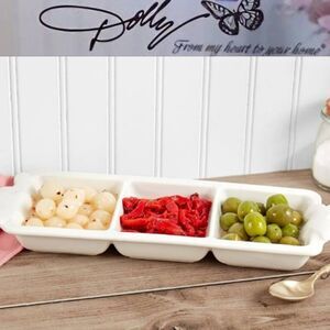Tabletops Unlimited X Dolly Parton Stoneware 3-Section Serving Tray